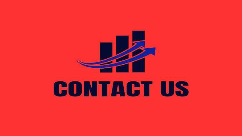 Contact Us banner with growth chart and arrow symbol representing SEO services and business communication